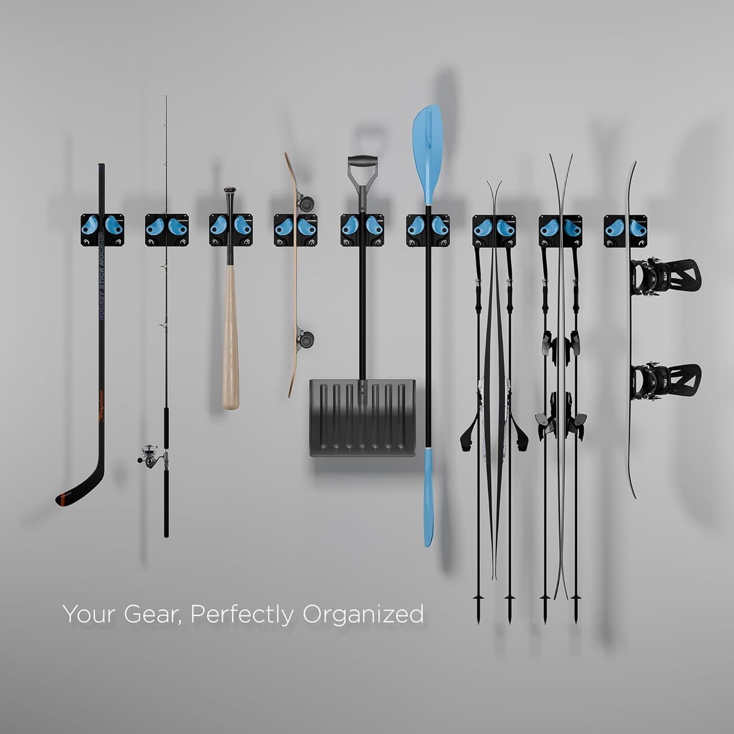 Gravity Grabber - Ultimate Wall Storage Rack for Skis and Snowboards | Damage-Free Storage | Fits Any Ski or Snowboard | (Carbon, 1)