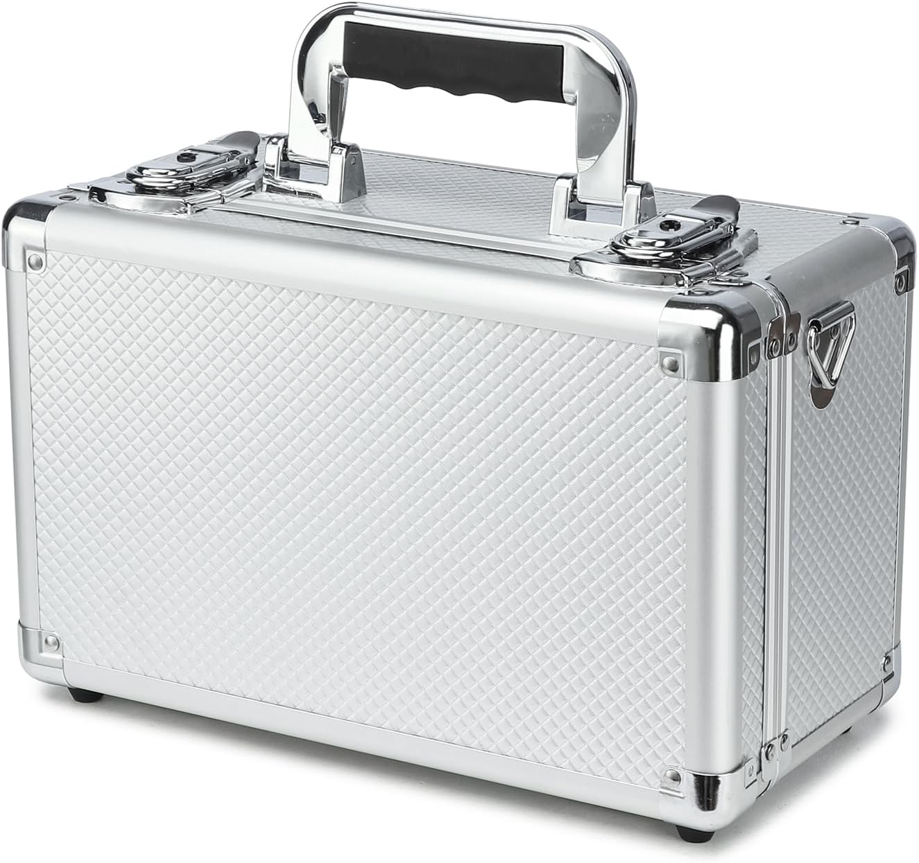 Multi color Card Storage Hard Case, Sports Card Collection Boxes,Trading Cards Cabinet, Carrying Cases Specially Adapted to Hold Sports Trading Cards, Toploader Box (Silver, Small)