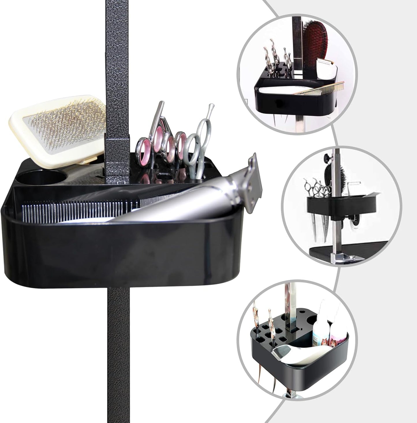 Portable Pet Grooming Tool, Dog Grooming Arm Accessories, Hairdressing Scissors Clips Brushes Organizer for Pet Shop