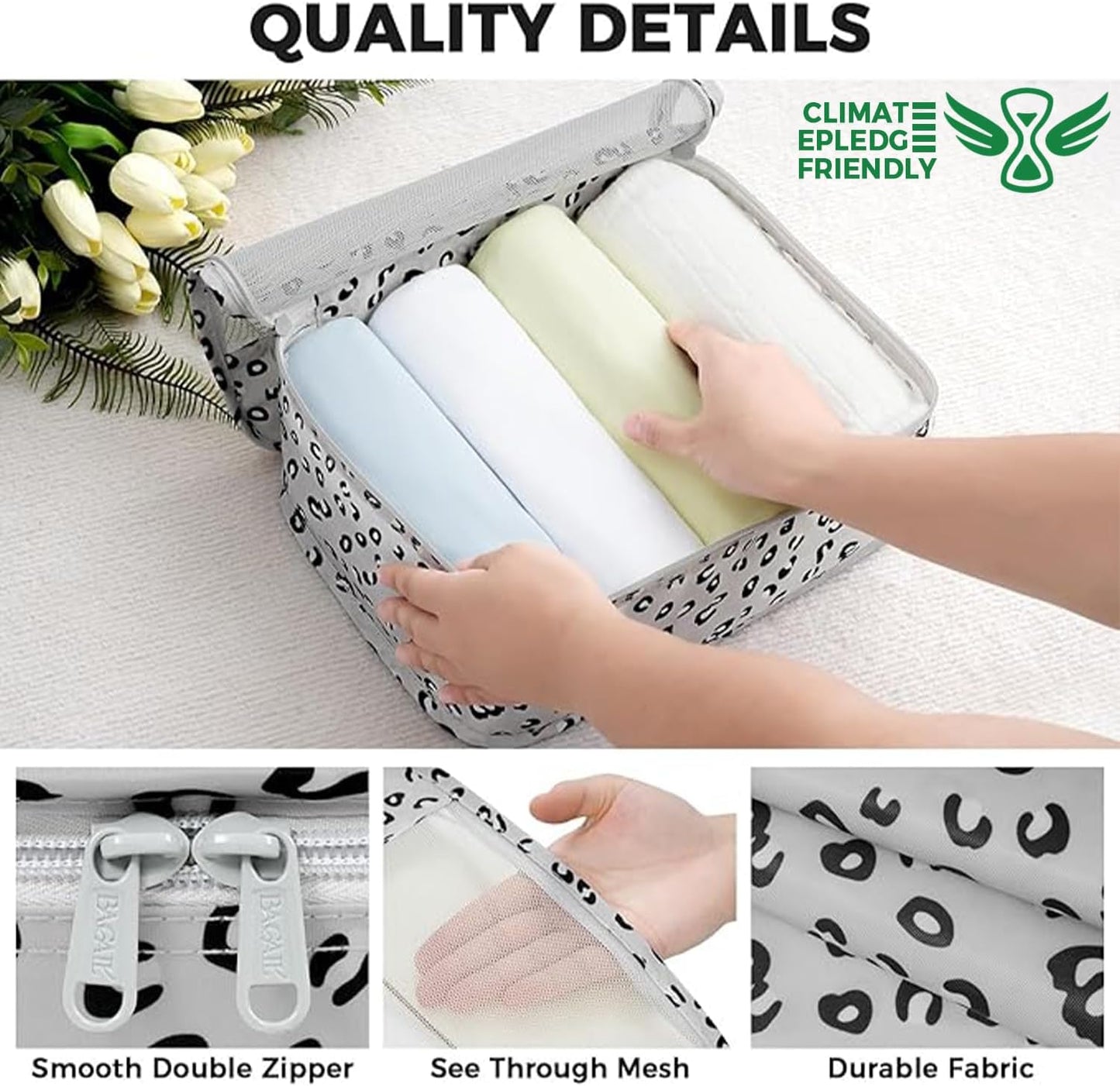 BAGAIL 9 Set Packing Cubes Luggage Packing Organizers for Travel Accessories