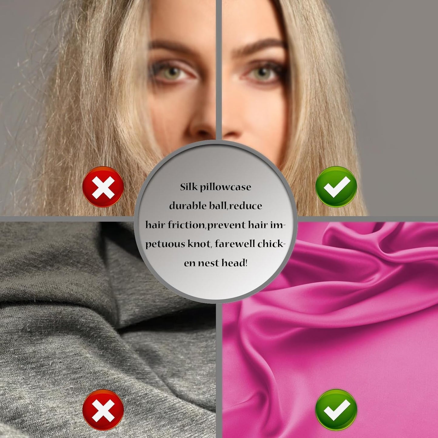 Mulberry Silk Pillow Cases for Hair and Skin Queen Size Silk Pillowcase with Zipper Soft Breathable Smooth Cooling Satin Silk Pillow Covers for Sleeping (Hot Pink,20"X 30",1Pcs)