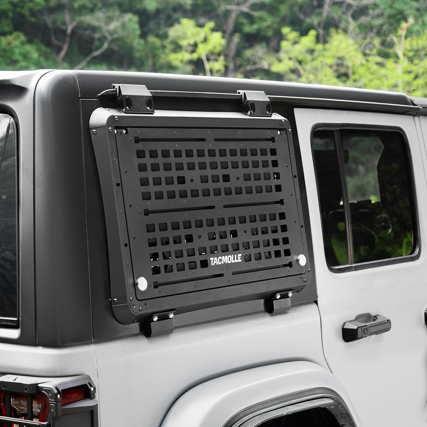 Rear Side Window Storage Panel - Tactical Modular Storage for Tools MOLLE Accessories, Rear Window MOLLE Panel Fits Jeep Wrangler JL 2018-2024