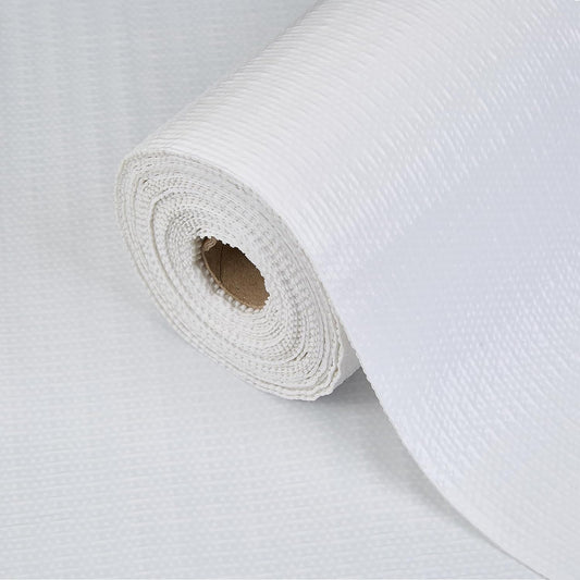 Drawer Shelf Liner for Kitchen Cabinets, Non Adhesive Slip Resistant Shelf Paper Easy to Clean, Strong Grip Thickened Waterproof Washable Mats for Pantry Shelves Cupboard Dresser(White, 24 in x 10 FT)