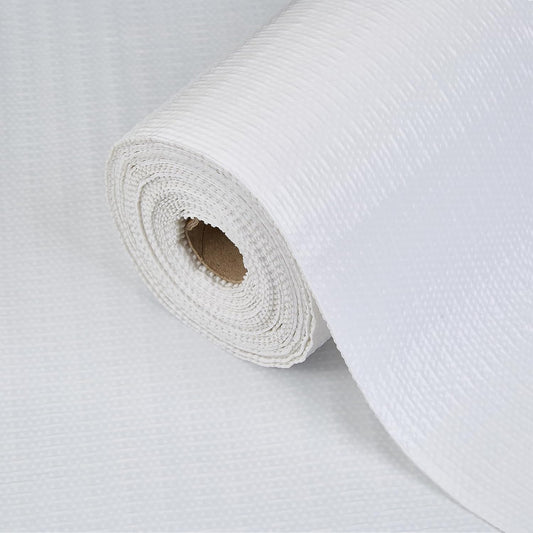 Drawer Shelf Liner for Kitchen Cabinets, Non Adhesive Slip Resistant Shelf Paper Easy to Clean, Strong Grip Thickened Waterproof Washable Mats for Pantry Shelves Cupboard Dresser(White, 12 in x 20 FT)