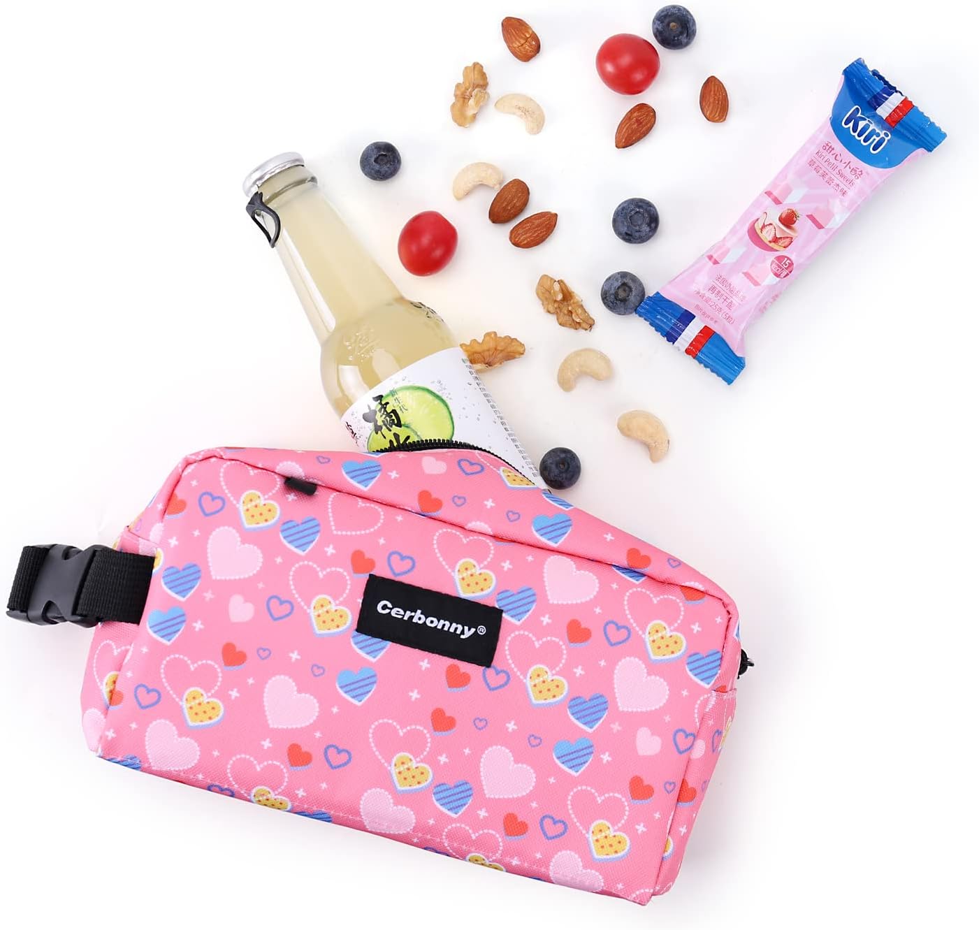 Cerbonny Freezable Lunch Bag, Pink-S, Unisex, PVC Material, 5 x 9 x 4 Inches, Keeps Food Cool