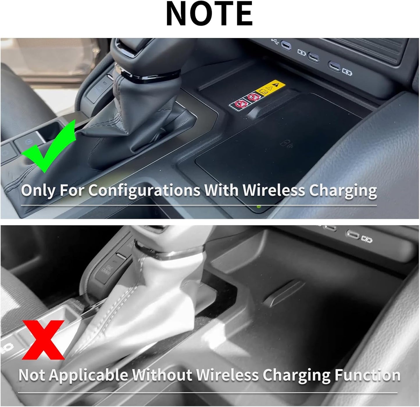 smabee Center Console Wireless Charging Protective Mat for 2024 2025 Toyota Land Cruiser Prado 250 J250 LC250 Accessories Silicone Non-Slip Pad Anti-Dust Liner Interior Black (Left-Hand Drive)