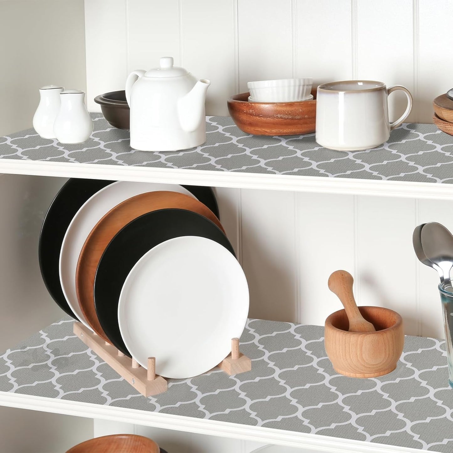 Drawer and Shelf Liner for Kitchen Cabinets, Non-Adhesive Strong Grip Thickened Cabinet Liners for Shelves, Non-Slip Mats Shelving Paper Protect Cupboard, Dresser, Pantry | 23.6" x 20FT
