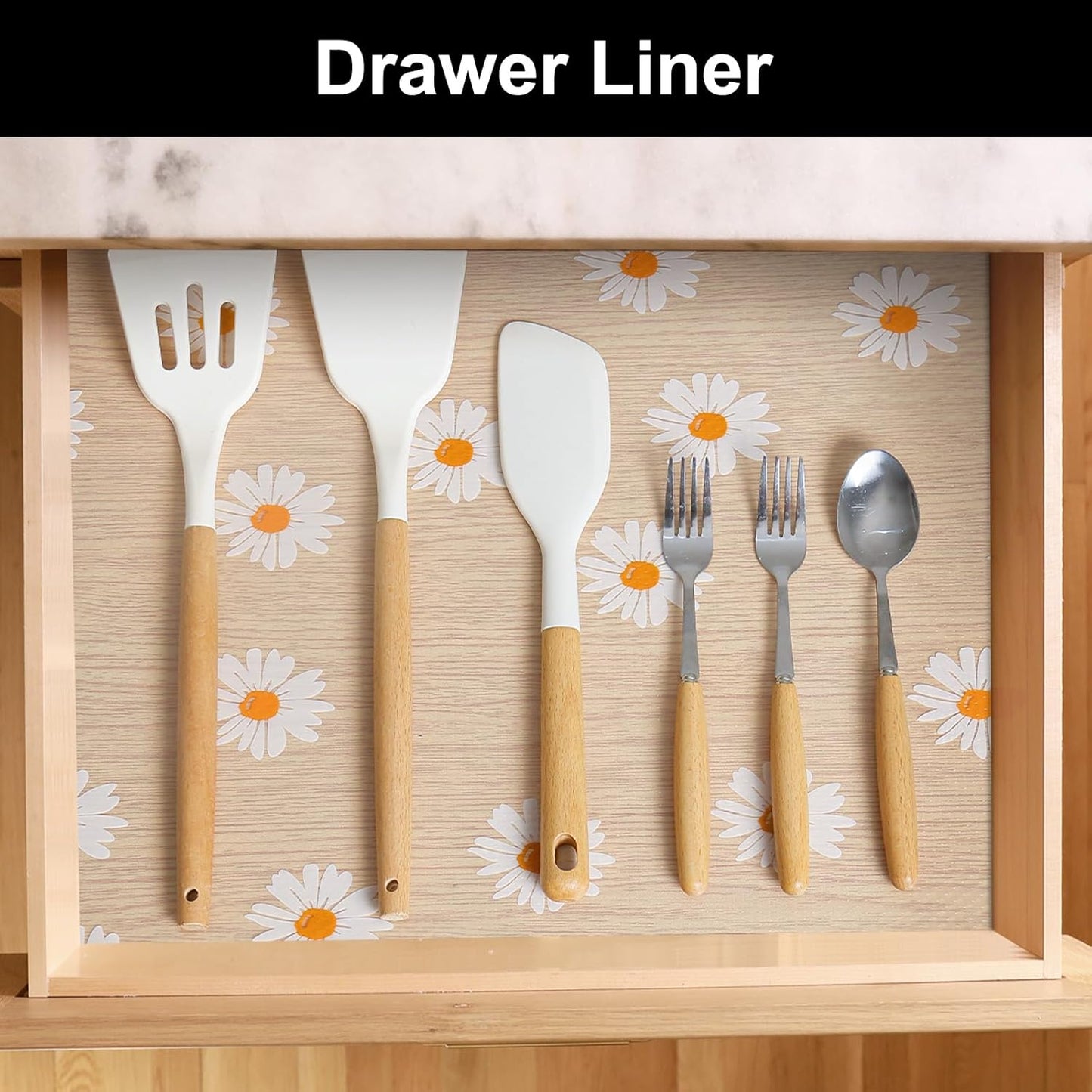 Cooyes Shelf Liner – Premium Non-Adhesive Cabinet & Drawer Liner for Kitchen – Waterproof Shelf Paper with Modern Pattern – Durable EVA Cabinet Mat – Easy to Cut (11.8" W x 118" L)