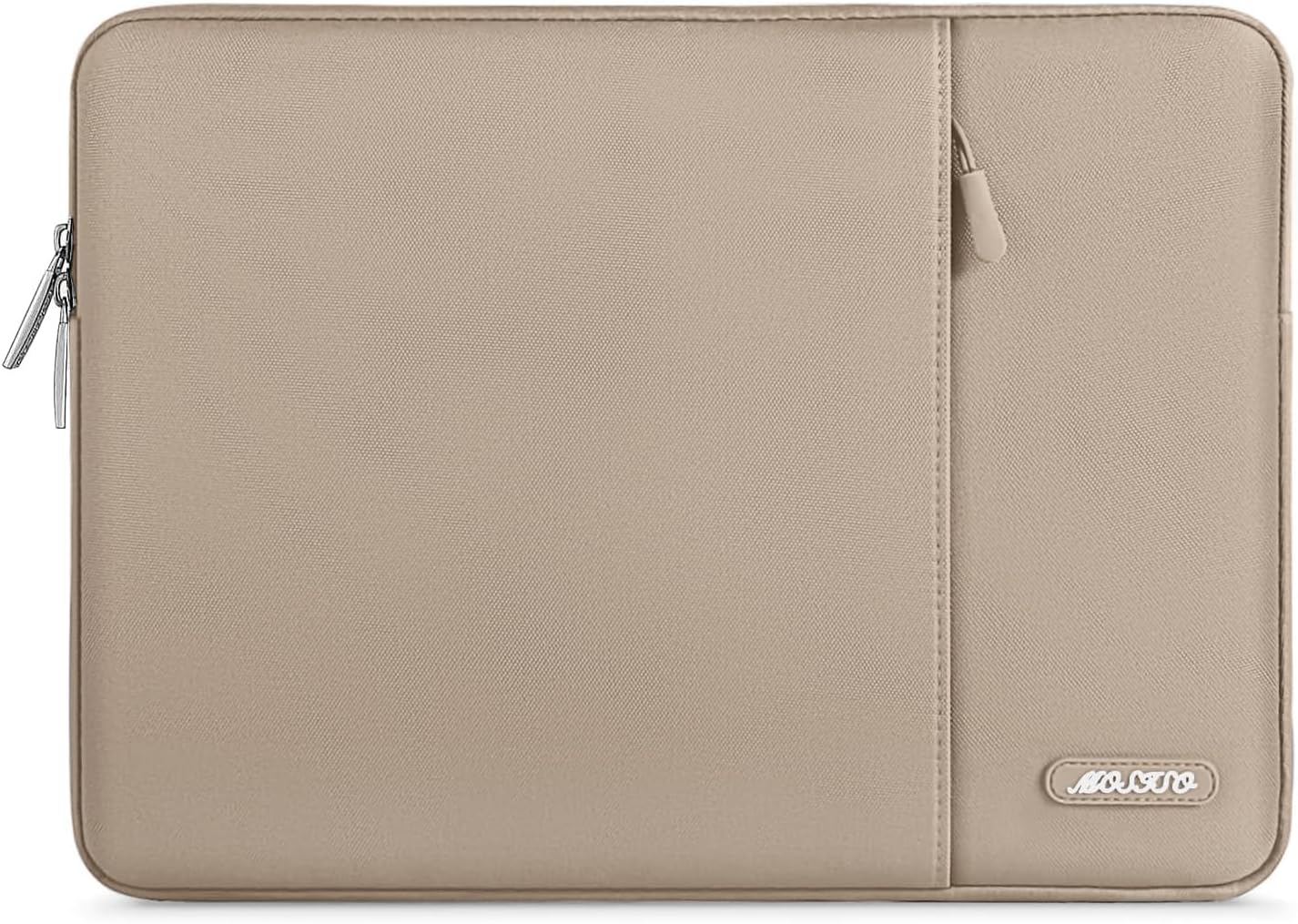 MOSISO Laptop Case 13.3 inch, 13-13.3 inch Laptop Sleeve Compatible with MacBook Air/Pro 13/Pro 14 M5 M4 M3 M2 M1, HP Dell ASUS Lenovo,Polyester Vertical Computer Sleeve Bag with Pocket, Taupe Brown