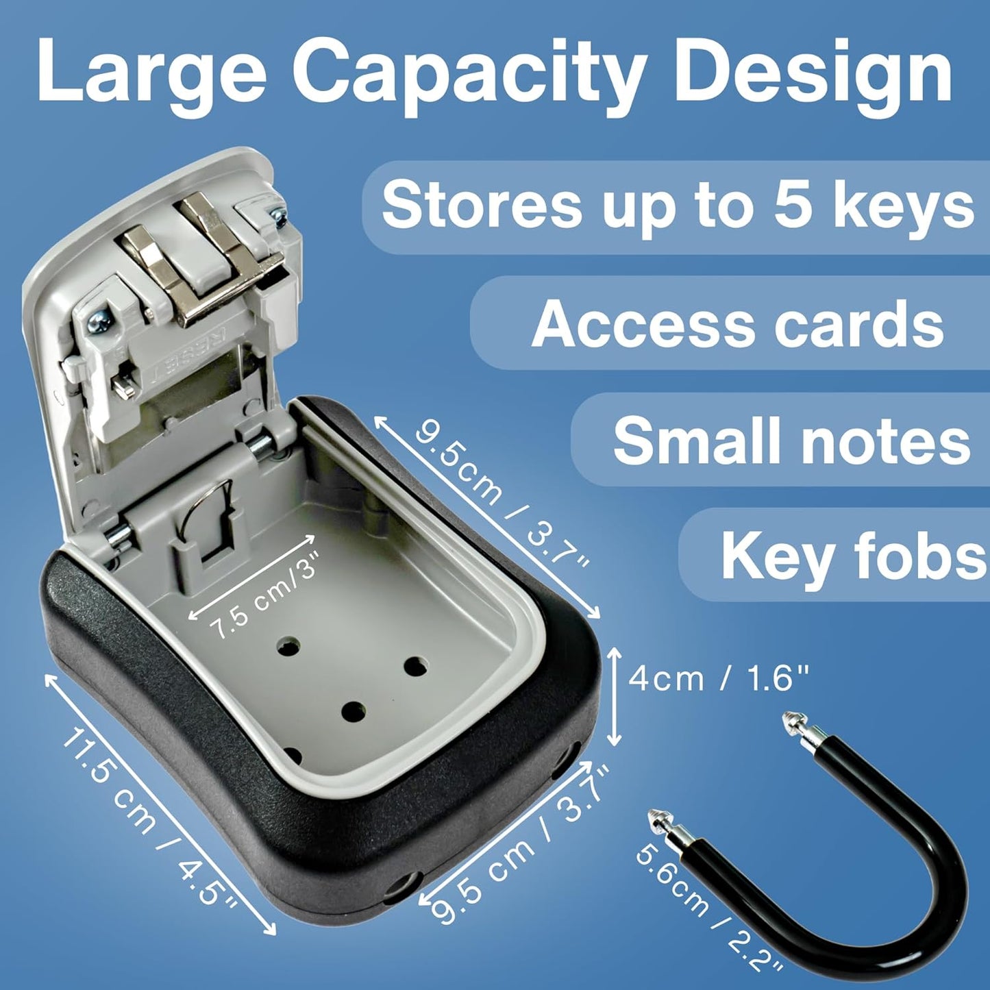Key Lock Box for Outside - Combination Realtor Lockbox for House Keys Outdoor