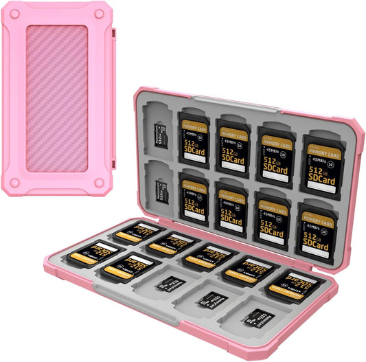 Memory Card Case with 40 Slots for 20 Micro SD SDXC SDHC TF Cards and 20 SD SDXC SDHC Cards,Anyskill SD Card Holde Features a Portable and Compact Design