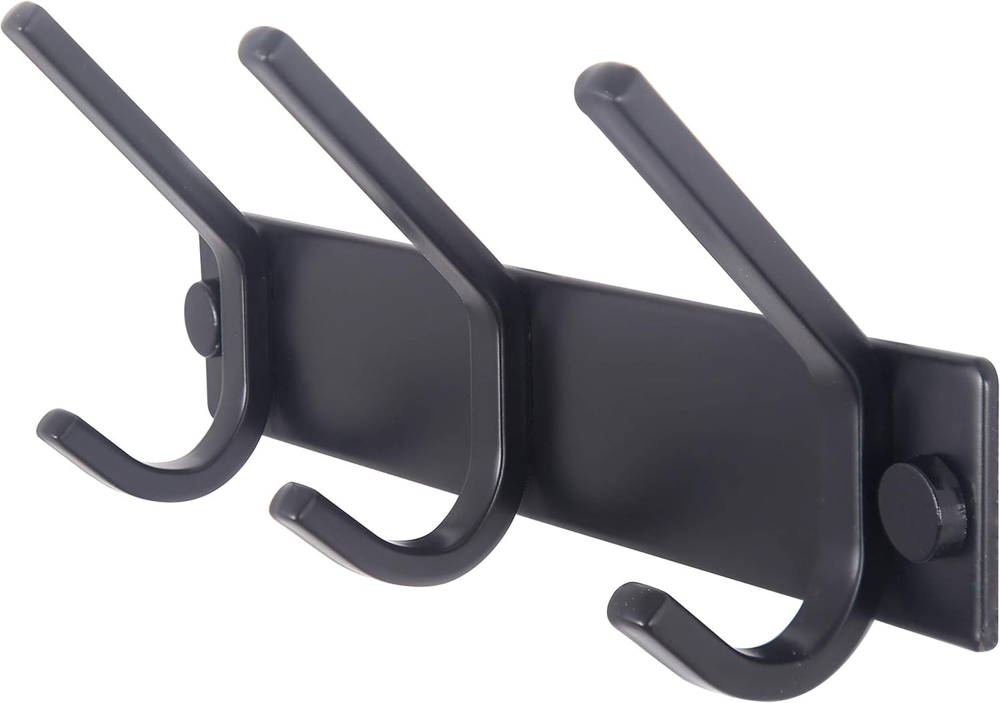 WEBI Coat Rack Wall Mounted,3 Coat Hooks for Hanging Coats,Heavy Duty Metal Hook Rack Hook Rail Coat Hanger Wall Coat Rack with Hooks for Clothes Entryway Jacket,Black