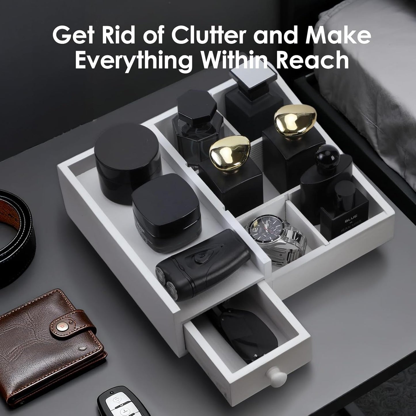 Cologne Organizer For Men,Perfume Organizer,Bathroom Organizers,Coffee Station Organizer,Shelf For Bathroom Counter,Counter Storage,Perfume Stand,Cologne Stand,Organizers for Vanity,Mens Gifts