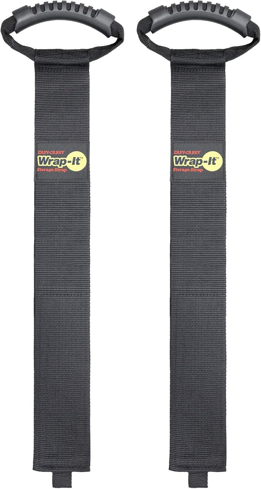 Easy-Carry Wrap-It Storage Straps - 48” (2-Pack) – Heavy-Duty Hook and Loop Cord Carrying Strap, Hanger, and Organizer with Handle for Pool Hoses, Garden Hoses, Cords, Cables and More