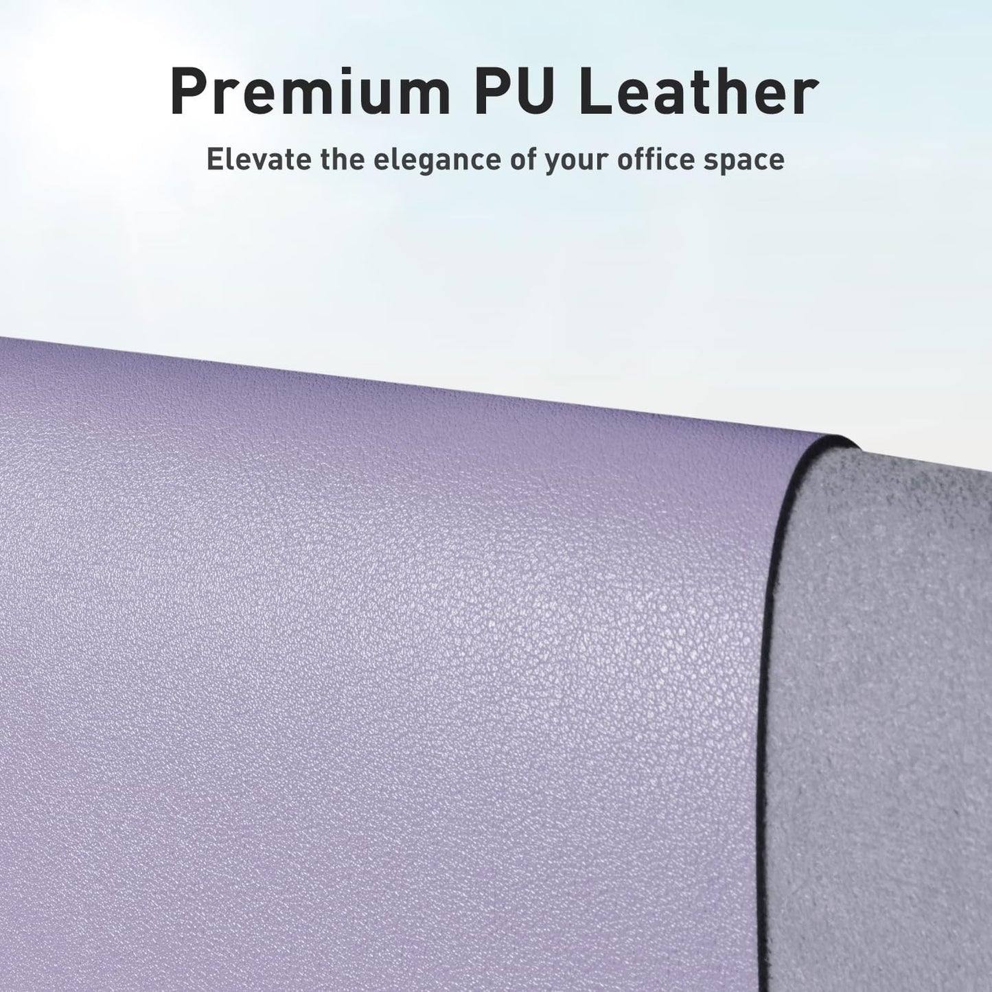 Aothia Leather Desk Pad Protector, Large Mouse Pad, Office Desk Mat, Non-Slip PU Leather Desk Blotter, Laptop Desk Pad, Waterproof Desk Writing Pad for Office and Home (23.6" x 13.7", Lavender)