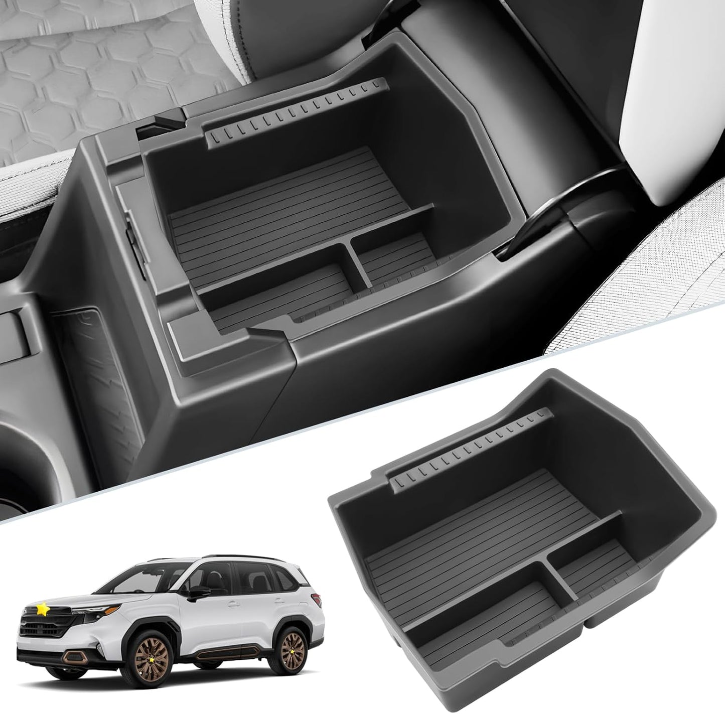 SKTU for 2025 2026 Subaru Forester Accessories Center Console Organizer for 2025 2026 Subaru Forester (Base/Premium/Sport/Limited/Touring) Console Tray 2025 2026 Forester Middle Console Organizer