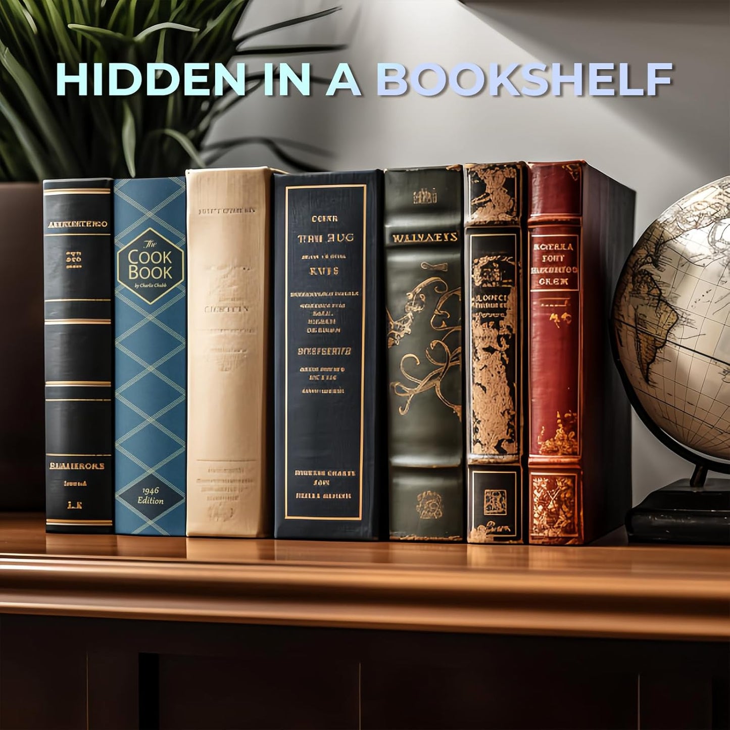 Book Safe with Combination Lock, Hidden Safe (10.55 x 7.95 x 2.62 Inch) with Fireproof Bag, Secret Diversion Safe, Hollow Book Box Hidden Storage, Money Safe Box for Cash (X-Large COOK)