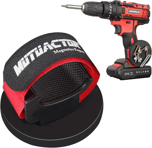 MUTUACTOR Tool Holster Drill Holder,Anti-Slip Magnetic Holders for Power Drills,2Pack Strong Handy Magnet Drill Bit Holder for Cordless Driller Impact Wrench Screws Bits Nails and Magnetic Hardware