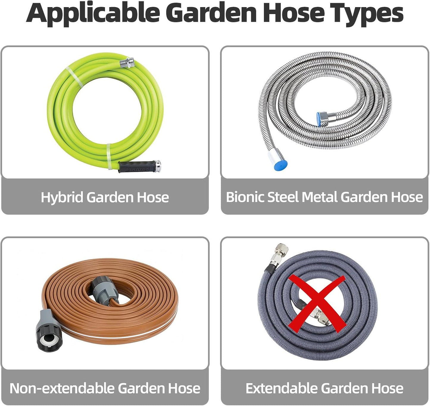 Garden Water Hose Reel Cart, Holds 65-100 Ft of 5/8 Inch, Wall Mounted Garden Hose Cart, Portable Hose Holder for Convenient Hose Storage and Watering