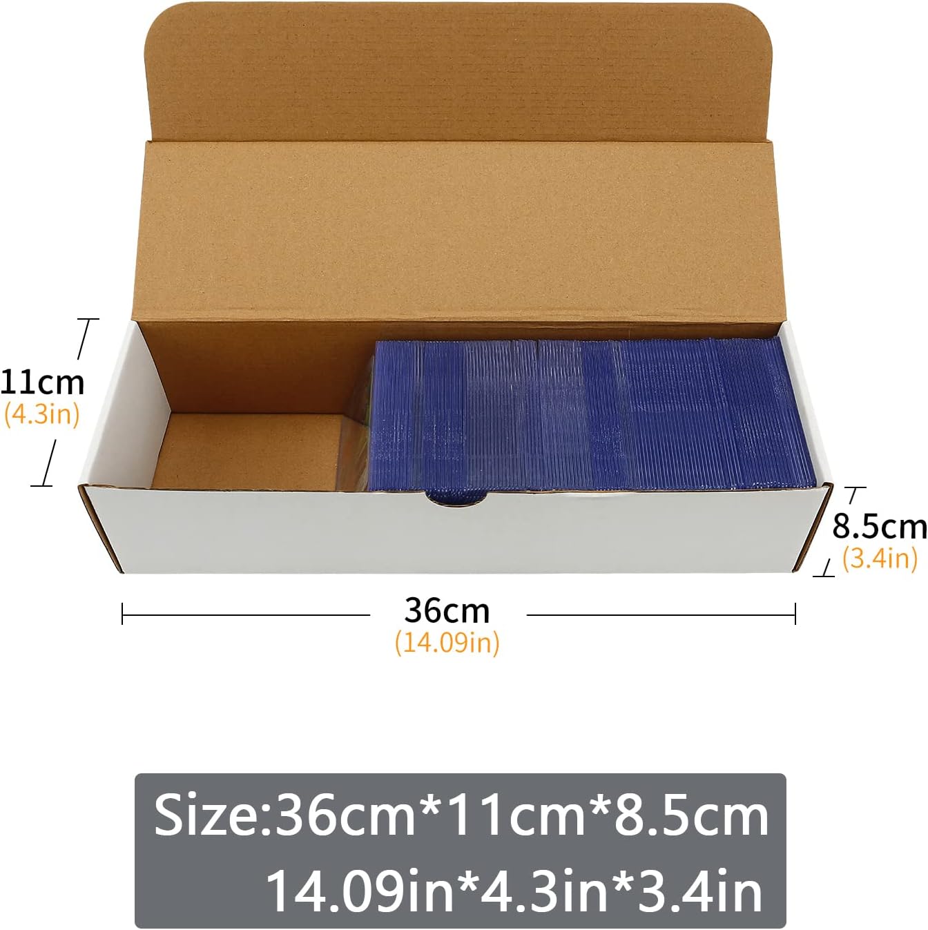 Trading Card Storage Box,4-Pack-3200 Count Corrugated Cardboard Card Box With Mtg/Magic/TCG Storage and Collection,Labels For Card Storage Box