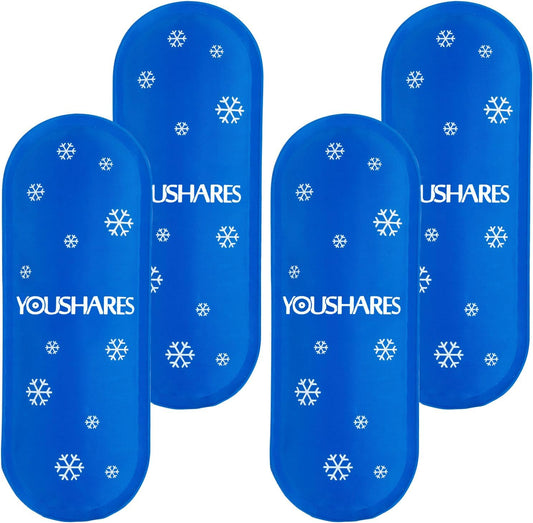 YOUSHARES Diabetes Ice Packs for Insulin Cooler Travel Case - TSA Approved Ice Packs for Diabetic Travel Case, Mini Ice Packs Suitable for Most Insulated Medication Travel Bag（4 Packs）
