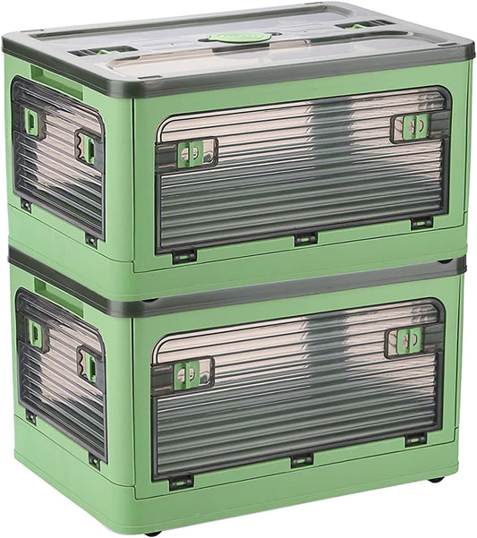 Collapsible Storage Bins with Lids, Closet Organizers, Dorm Room Essentials, Folding Storage Box