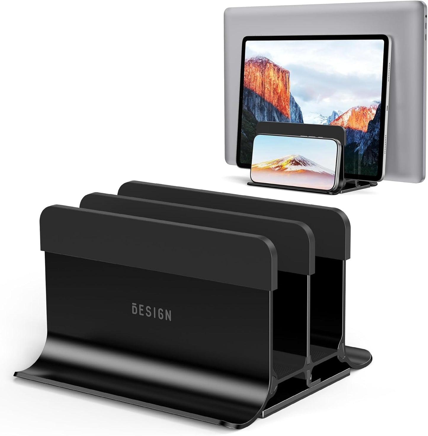BESIGN LS13 Vertical Laptop Stand Holder for Desk, 4 in 1 Desktop Stand Holder for Laptops, Tablets, Smart Phones