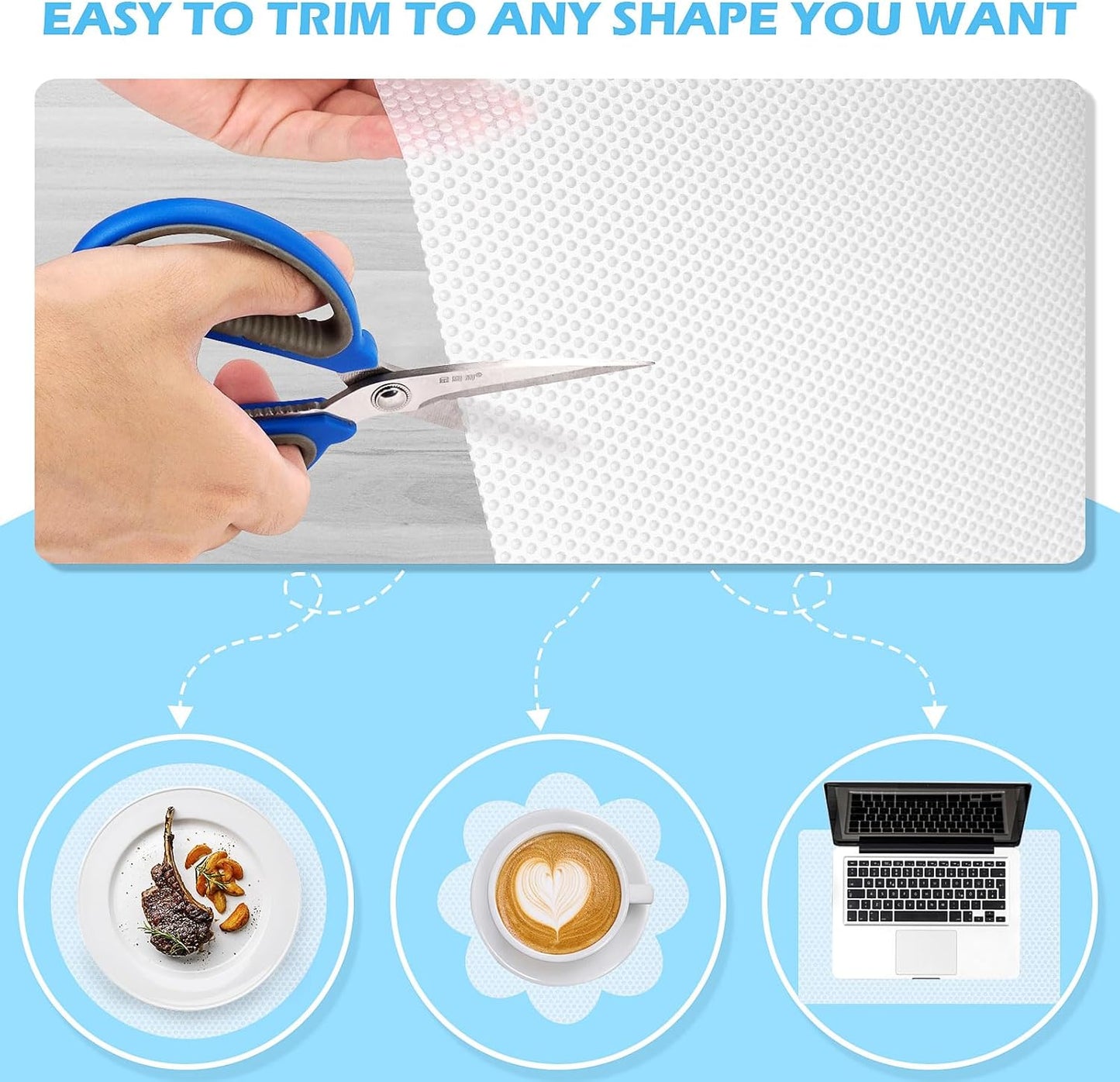 Drawer Liners, Waterproof Shelf Liner, Anti-Slip Non-Adhesive BPA Free Kitchen Cupboard Cabinet Liner Refridge Fridge Mats Sink Protector Strong Durable for Home (Clear/15.7in x 20Ft)