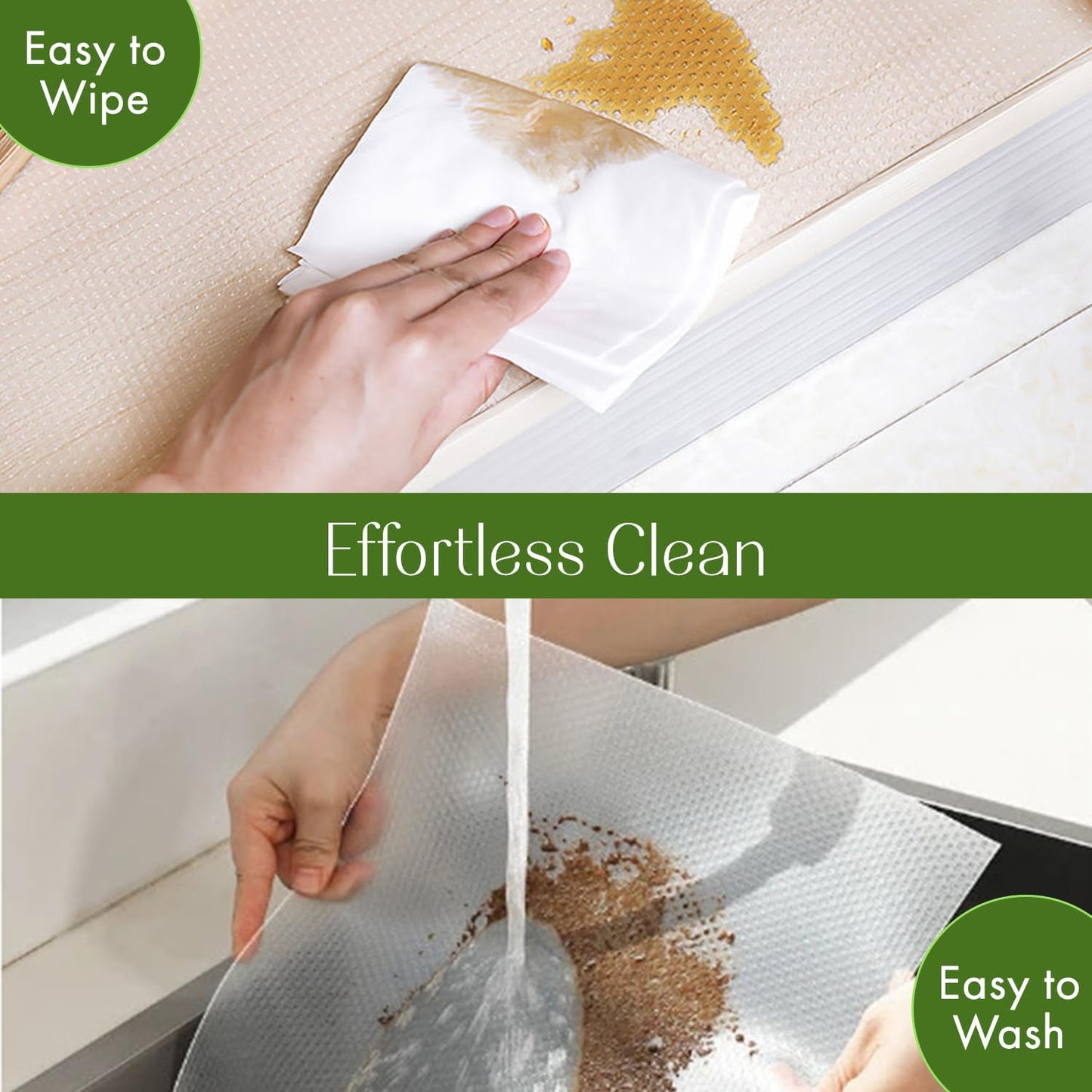 EVALAND Shelf Liners for Kitchen Cabinets Non-Adhesive 21.6" x 20 FT Clear Drawer Liner Non Slip, Washable Cabinet Liner, Waterproof Shelf Liners for Cabinets, Refrigerator Bathroom Pantry Cabinet Mat