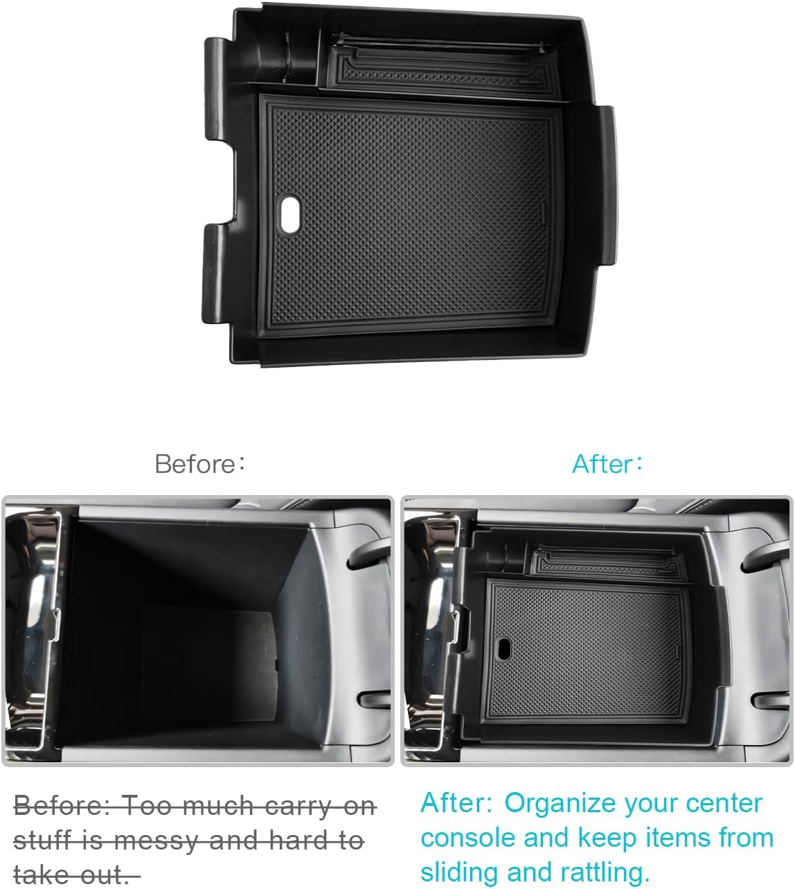 CDEFG for 2025 2026 Hyundai Tucson Limited Center Console Organizer, for 2025 2026 Hyundai Tucson Accessories Middle Console Storage Box(Electronic Transmission of AT ONLY)