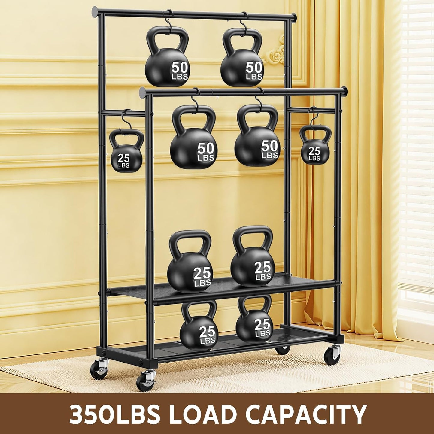 Double Rod Clothing Rack Heavy Duty with Oxford and Mesh Bottom Shelves, Garment Racks for Hanging Clothes, Portable Wardrobe Rack, Metal Clothes Rack Sturdy Coat Rack for Bedroom Laundry Living Room
