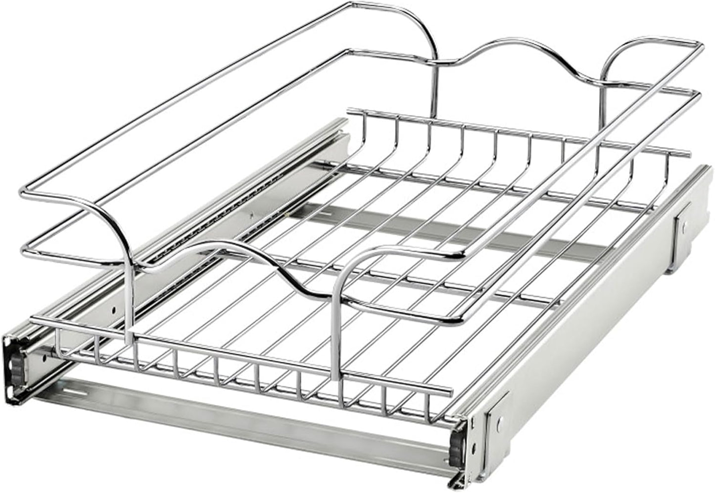 Rev-A-Shelf Kitchen Cabinet Pullout Shelf and Drawer Organizer Slide Out Pantry Storage Basket in Multiple Sizes, 12 x 20 In, 5WB1-1220CR-1