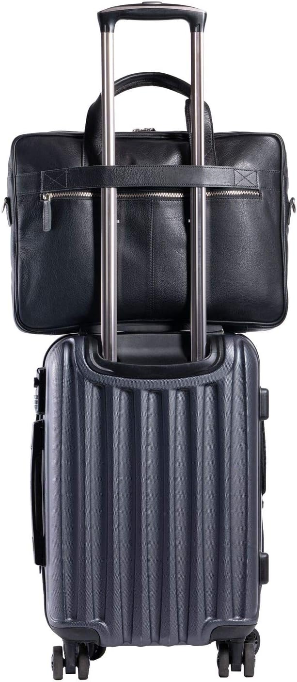 KomalC 16 Inch Leather briefcases Laptop Messenger Bags for Men and Women Best Office Satchel Bag