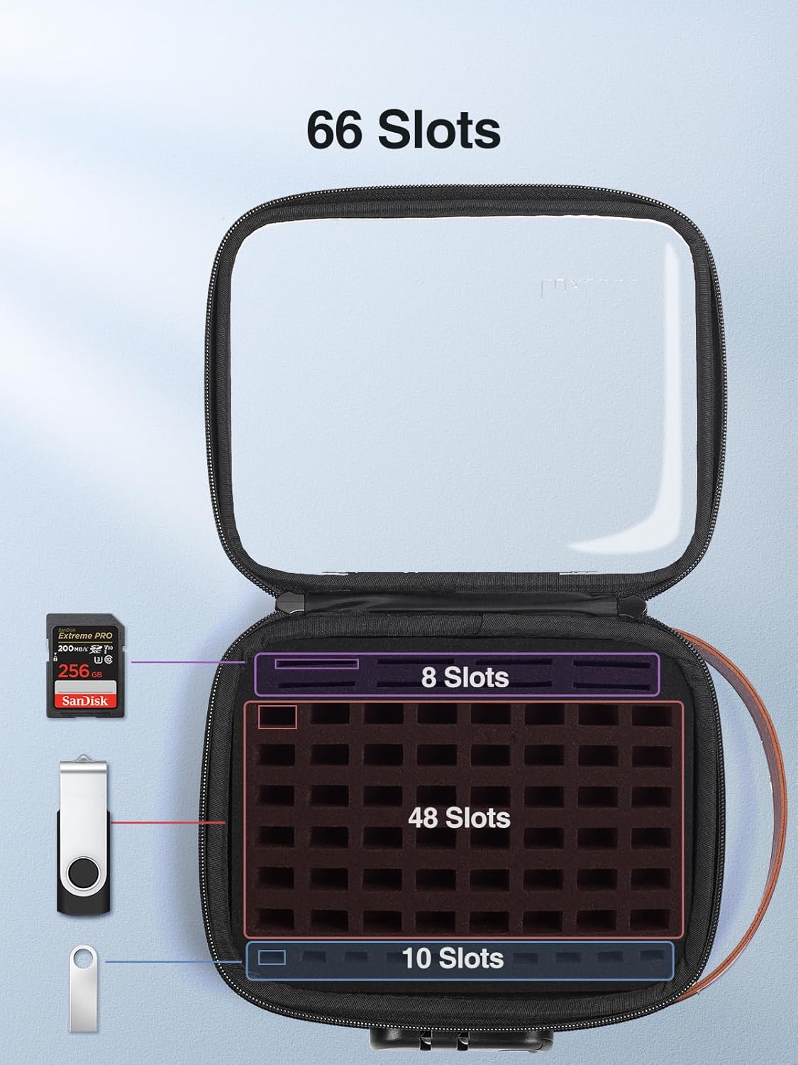 Luxtude Flash Drive Case with Combination Lock (112 Labels Included)