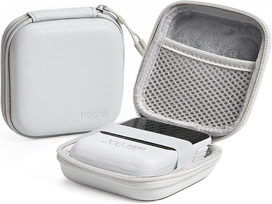 Charger Case for Macbook, Portable Tech Electronic Organizer Bag, Travel Storage Pouch for Laptop Accessories, MacBook Power Adapter, Charging Cords, USB, Power Bank (Light Grey, M)