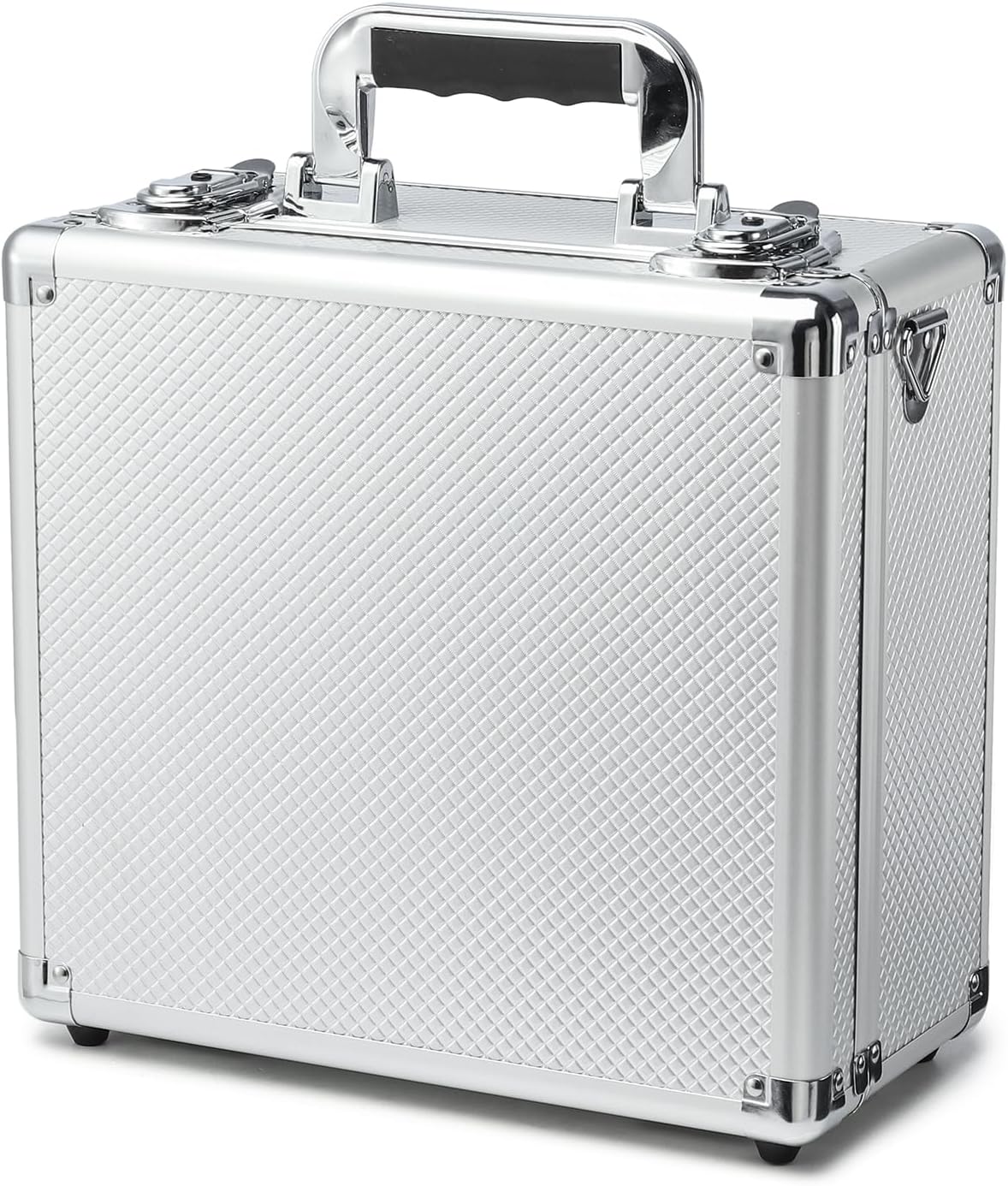Multi color Card Storage Hard Case, Sports Card Collection Boxes,Trading Cards Cabinet, Card Holder, Toploader Box (Silver, Medium)