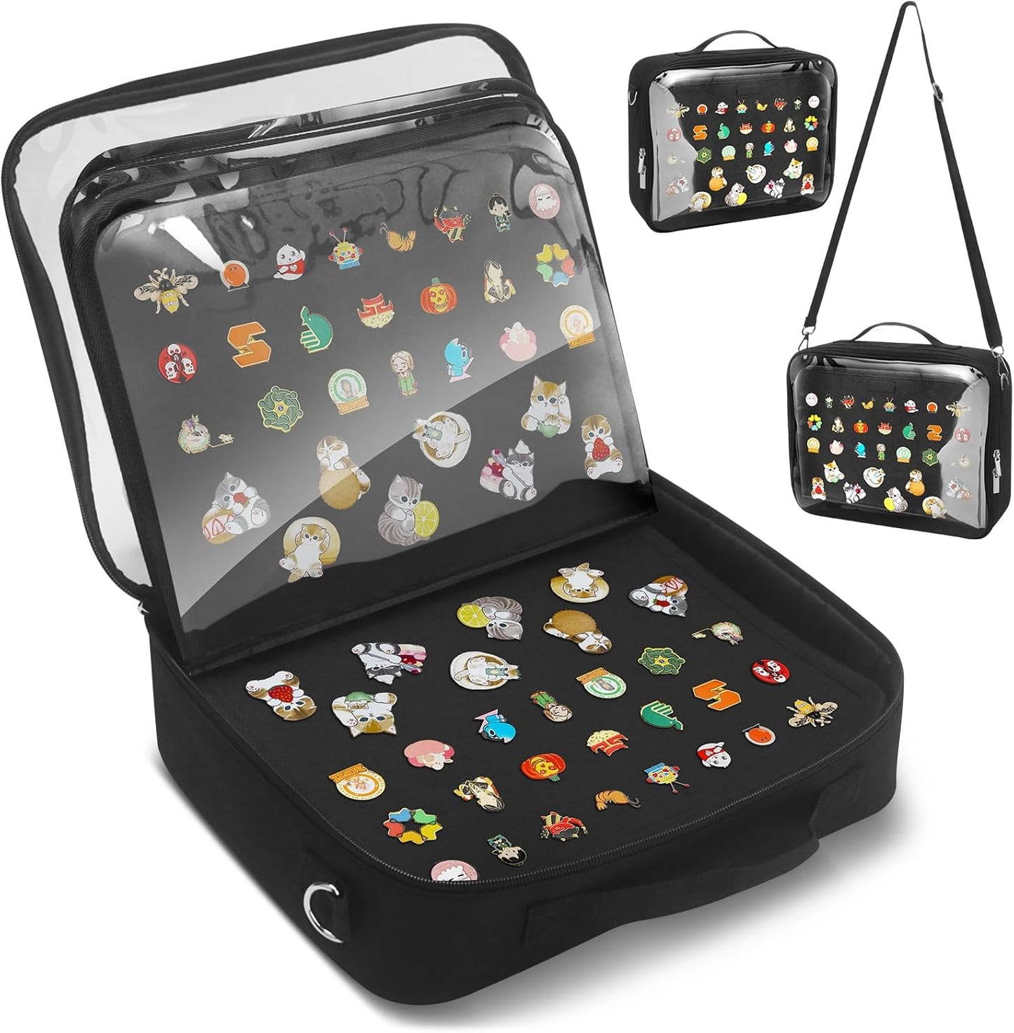 Enamel Pin Display Bag & Pin Trading Book for Collectors - Large Capacity 20 Page Pin Board Case with Removable Pages for Travel & Trading
