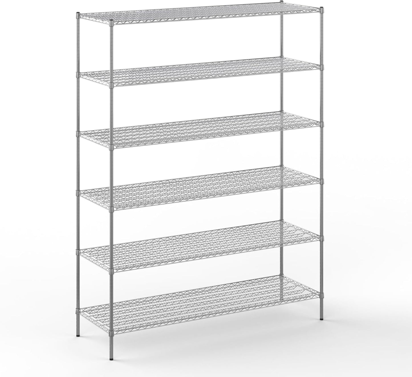 24" Deep x 72" Wide x 96" Height Wire Shelving Kit | 6-Tier | NSF Commercial Storage Rack Unit