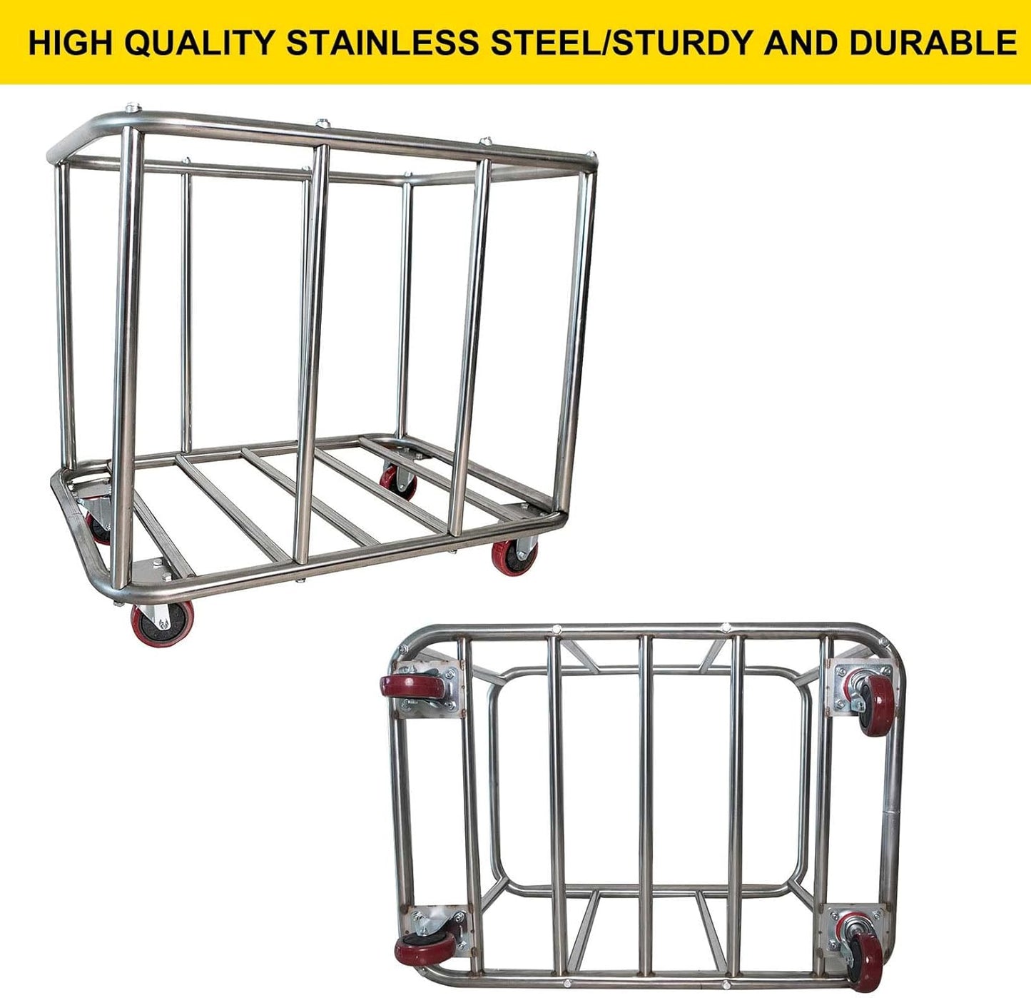 11.35 Bushel Industrial Rolling Laundry Cart,Commercial Laundry Basket Household,Large Heavy Duty Laundry hampers with Wheels,for Hotel/Laundry/School/Home,35.4''Lx25.6''WX31.5''H,400L