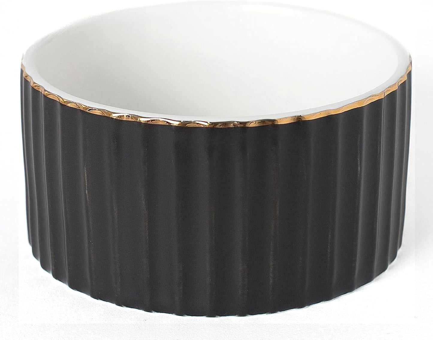 Paper Clip Holder for Desk Ceramic Paperclip Holders, Office Desktop Paperclips Binders Dispenser Organizer, Black