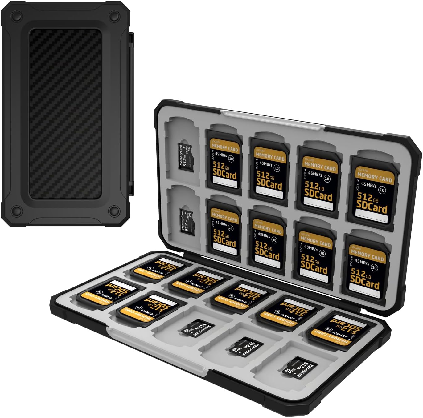 Memory Card Case with 40 Slots for 20 Micro SD SDXC SDHC TF Cards and 20 SD SDXC SDHC Cards,Anyskill SD Card Holde Features a Portable and Compact Design for Easy to Carry