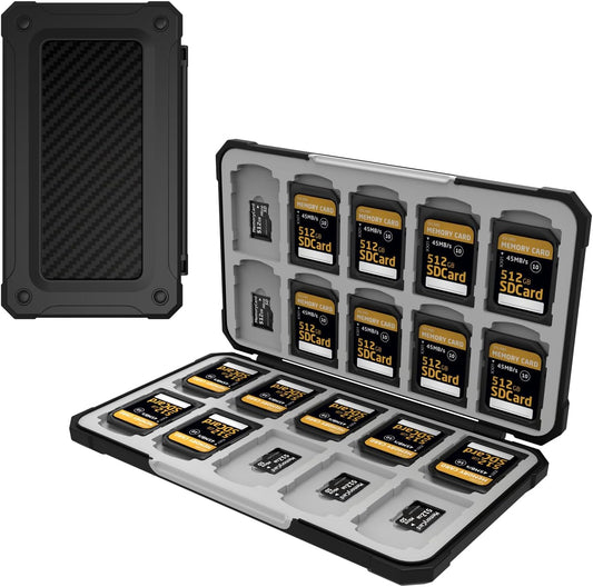Memory Card Case with 40 Slots for 20 Micro SD SDXC SDHC TF Cards and 20 SD SDXC SDHC Cards,Anyskill SD Card Holde Features a Portable and Compact Design for Easy to Carry