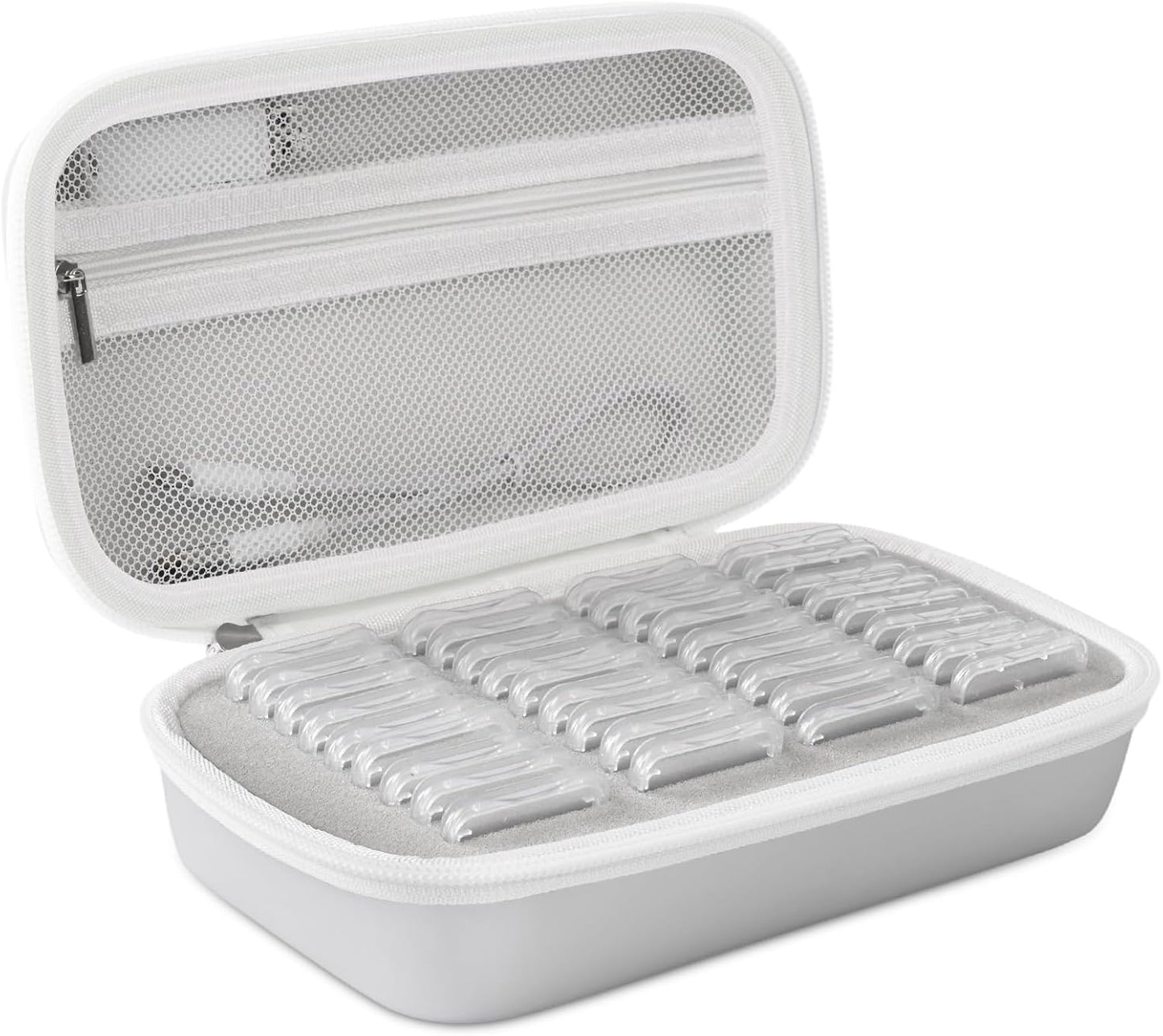 Stukkaze Memory Card Case - Water-Resistant & Anti-Shock 36 Slot Holder, 27 Micro SD & 9 SD/SDHC/SDXC Cards Organizer for Camera - Silver