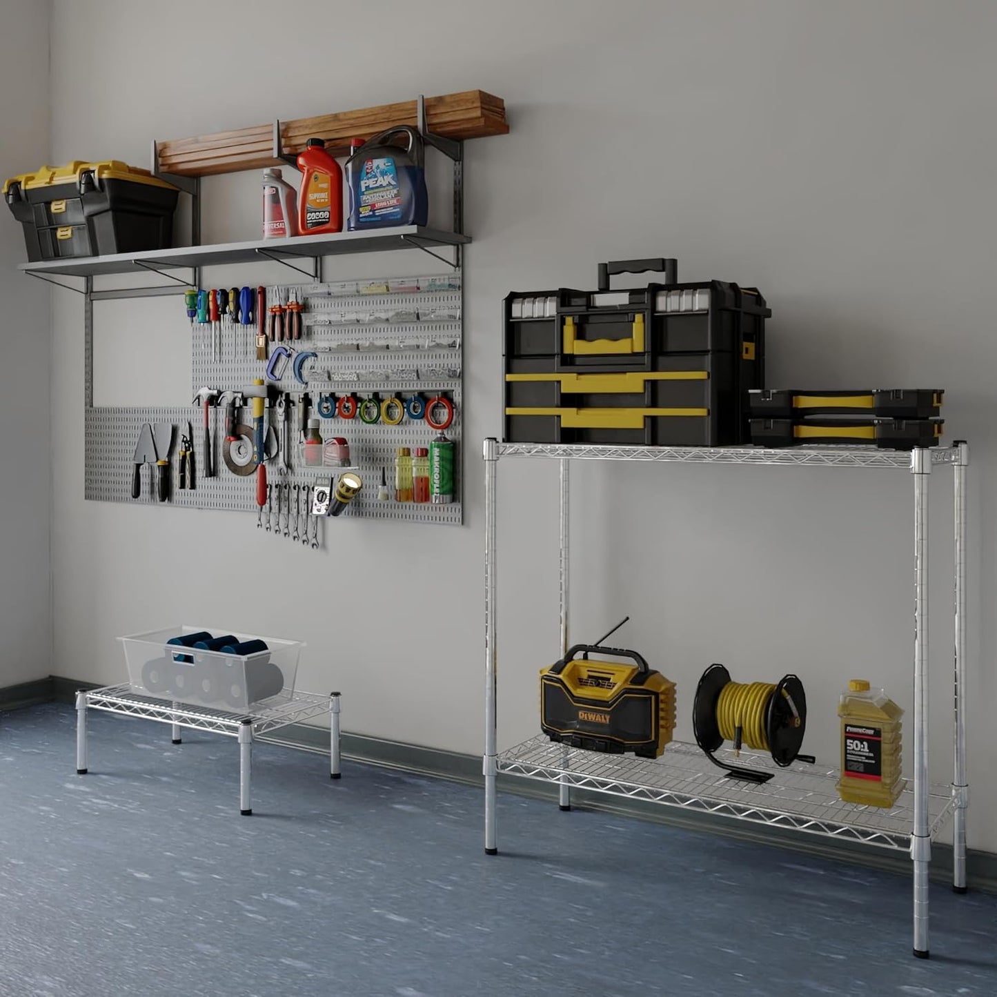 14" Deep x 36" Wide x 34" Height Wire Shelving Kit | 2-Tier | NSF Commercial Storage Rack Unit