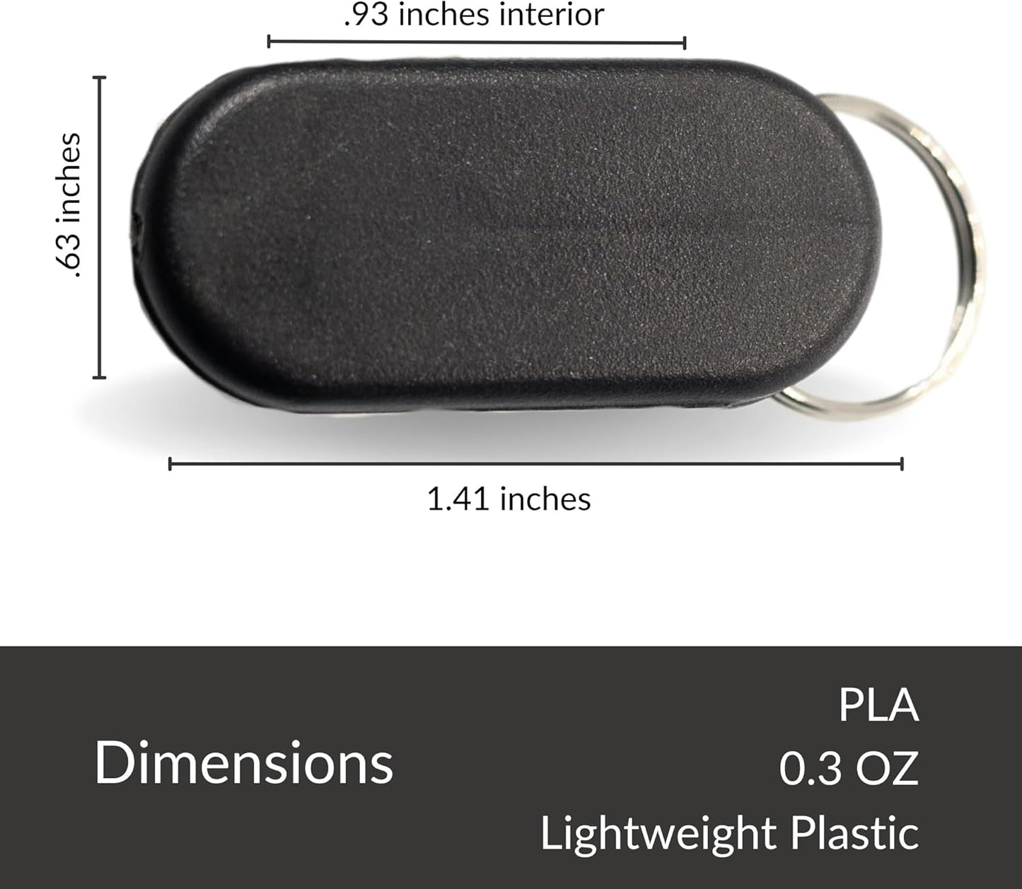 Magnetic Keychain Pill Holder 3-Pack - Compact, Durable, Lightweight with Sleek Minimalist Design - Secure, Discrete, Portable Pill Holder Keychain (Luxe 3-Pack)