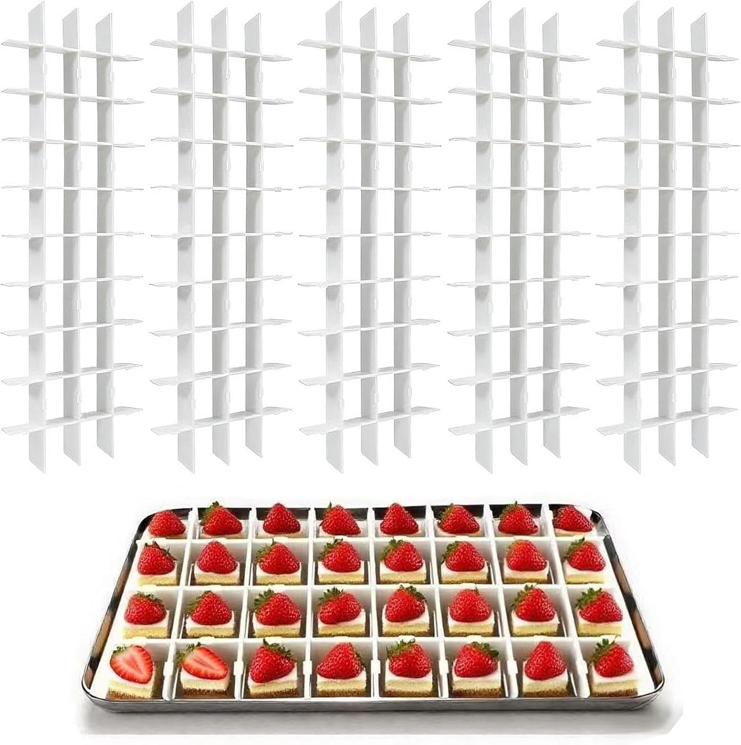 5 Sets Freeze Dryer Tray Dividers Medium, Freeze Dryer Accessories for Harvest Right, Non-Stick Dividers for Fruits, Vegetables, Meals(White)