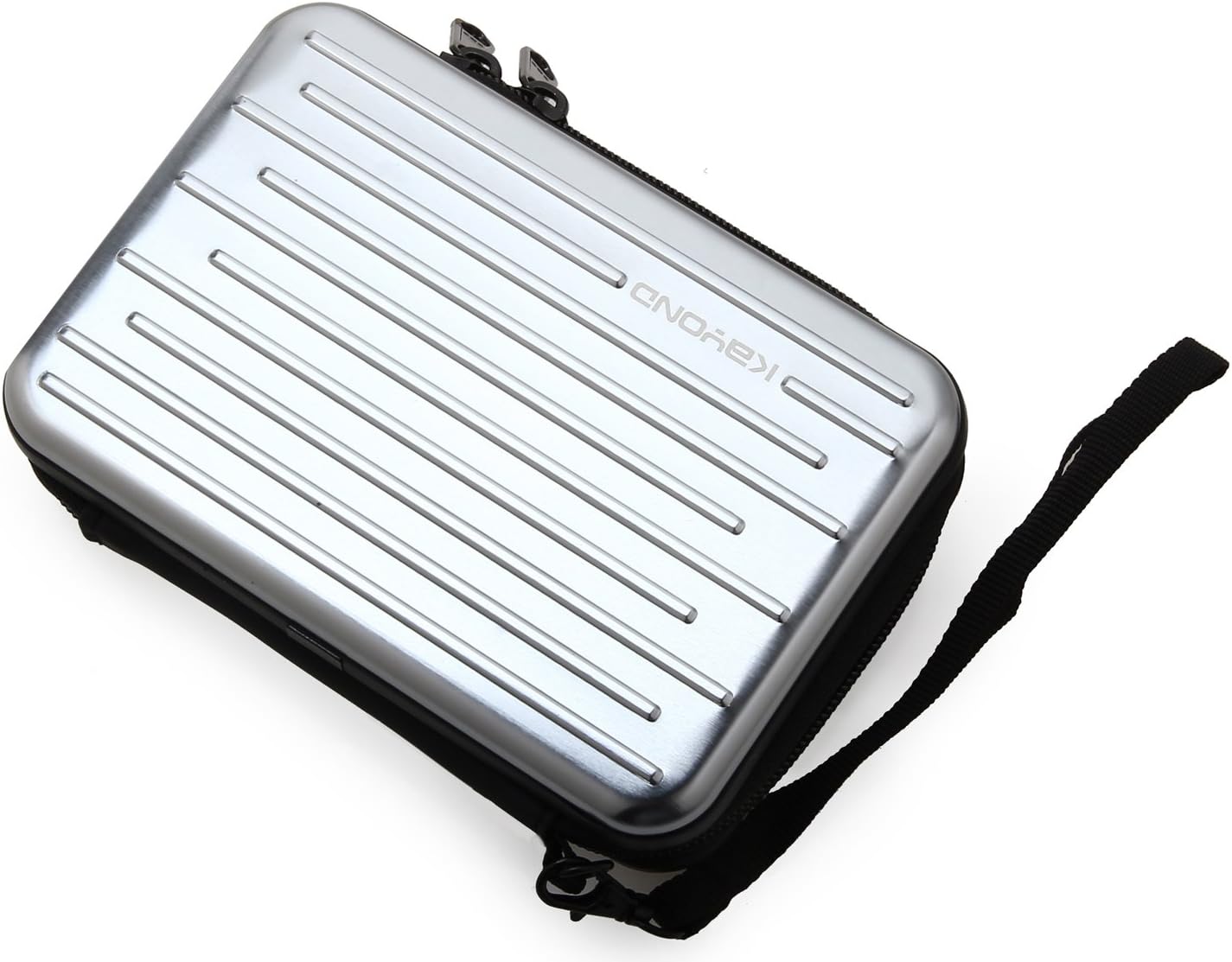 KAYOND Anti-Shock Silver Aluminium Carry Travel Protective Storage Case Bag for 2.5" Inch Portable External Hard Drive HDD USB 2.0/3.0 (Silvery White)