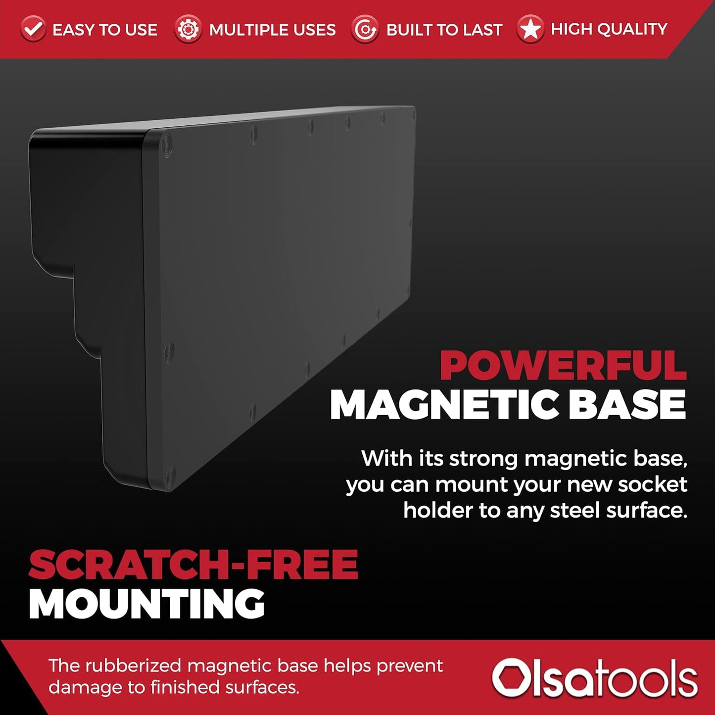 Magnetic Socket Holder in 3 Rows by Olsa Tools