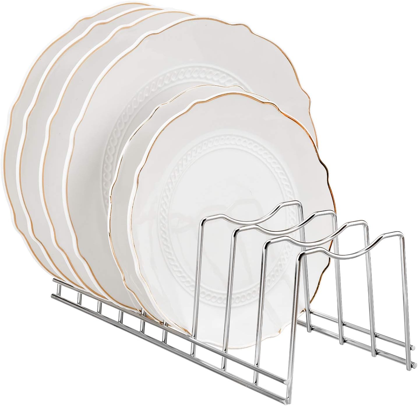 Pot Lid Organizer, Kitchen Pot Lid Rack Holder, Rest Cutting Board, Baking Sheet, Stainless Steel (Silver, 1)