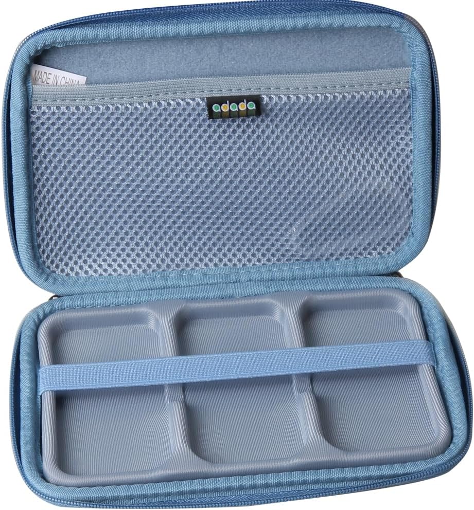 Adada Hard Case for SanDisk 500GB / 250GB / 1TB / 2TB Extreme Portable SSD (Sky Blue, Case for 3 Hard Drives)